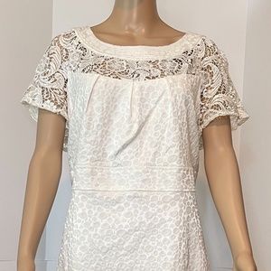 Ashro White Lace Dress, 16w